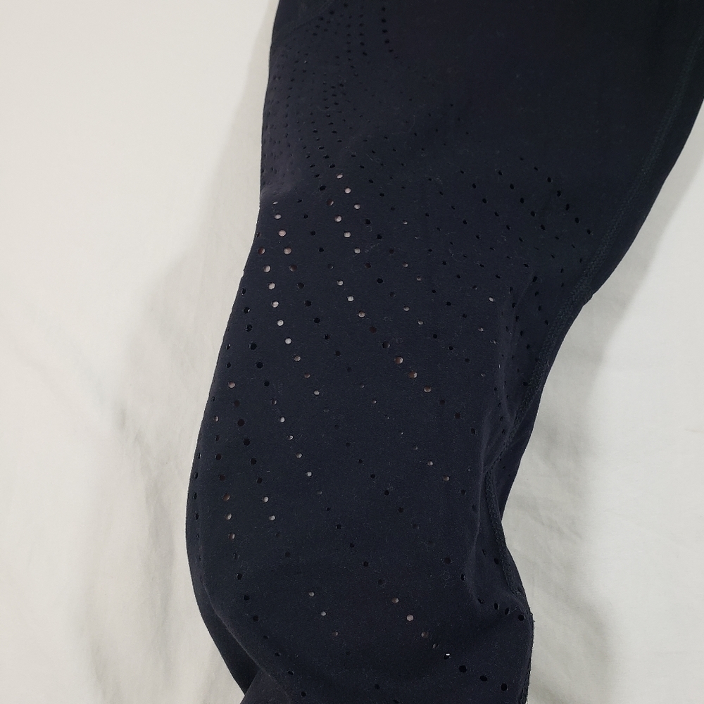 Members Mark Active Pocket Legging Capris Mesh Athletic Yoga Womens Black Pants - Picture 3 of 10